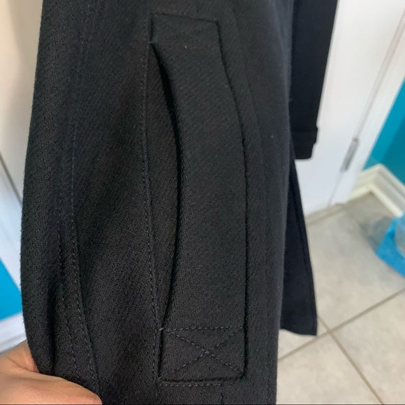 Black Burberry Brit Rushworth belted wool blend trench coat - Picture 6 of 11